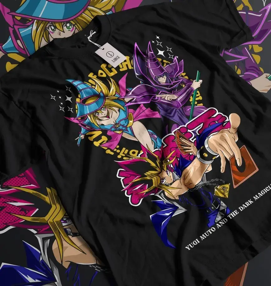 Yugi Muto Shirt Dark Magician Anime T-Shirt YuGiOh Tshirt Yu Gi Oh Yami Atem Tee