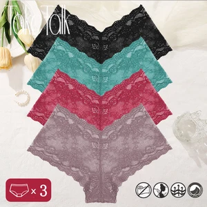 سراويل دانتيل الأزهار المثيرة للنساء منظور الملابس الداخلية V الخصر أحادية اللون ملخصات النساء تنفس الملابس الداخلية الحميمة 3 قطع أعلى 10 مبيعات مثيرة لسلسلة G - رقم 7