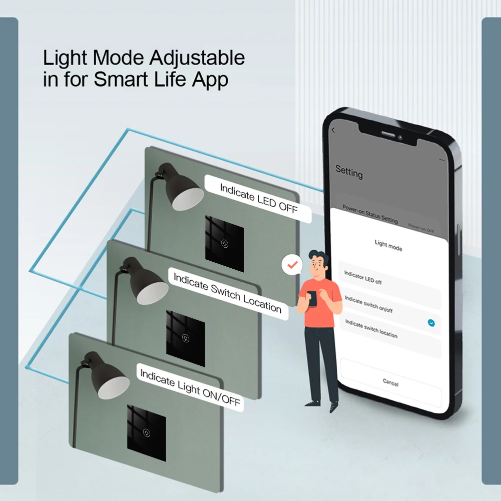 

Многобандовый диммер Wi-Fi, совместимый с приложением Tuya для удобного голосового управления и настройками яркости