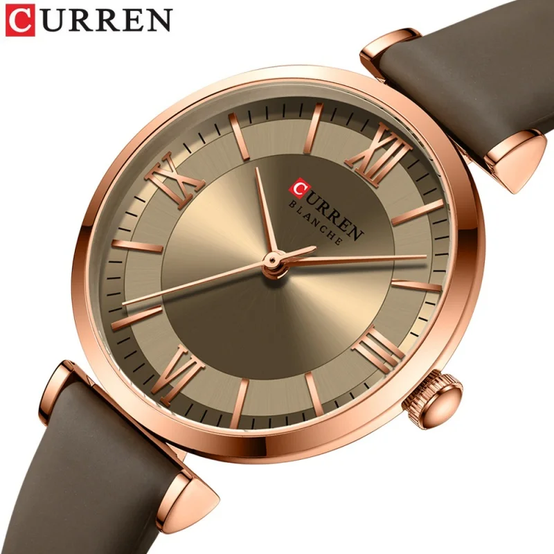 Curren 9079 Women's Watch Fashion Casual Women's Watch Leather-Belt Watch Foreign Trade Watches Watch