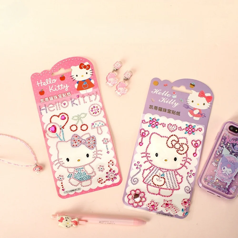 ของแท้ซานริโอ เฮลโล คิตตี้การ์ตูนสติกเกอร์ไดอารี่ แฮนด์บุ๊คแล็ปท็อปกระเป๋าเดินทางสเก็ตบอร์ดกราฟฟิตี้สติ๊กเกอร์สำหรับของเล่นเด็กผู้หญิงของขวัญ