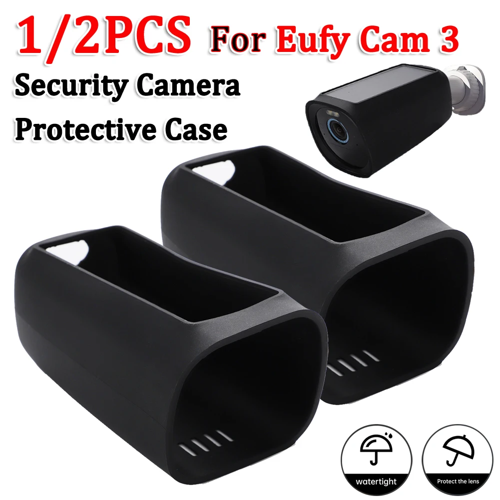 

1/2PCS For Eufy Cam 3 Silicone Protective Covers Security Camera Case Shell AntiScratch Waterproof UV-proof Protector Accessorie