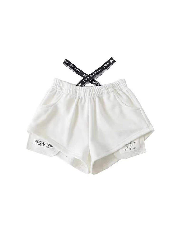 Women\'s Grey Shorts Y2k Korean Short Pants Harajuku Streetwear Aesthetic Vintage Mini Sports Shorts 2000s Trashy Clothes Summer