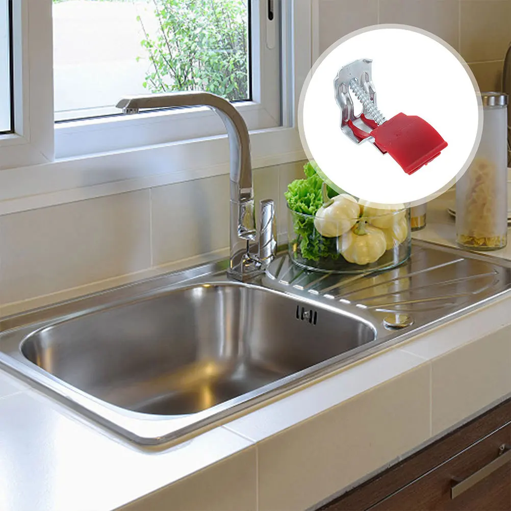 

8Pcs Adjustable Sink Clips Nodrill Installation Arch Design Stable Support Kitchen Accessories Sink Clips for Kitchen