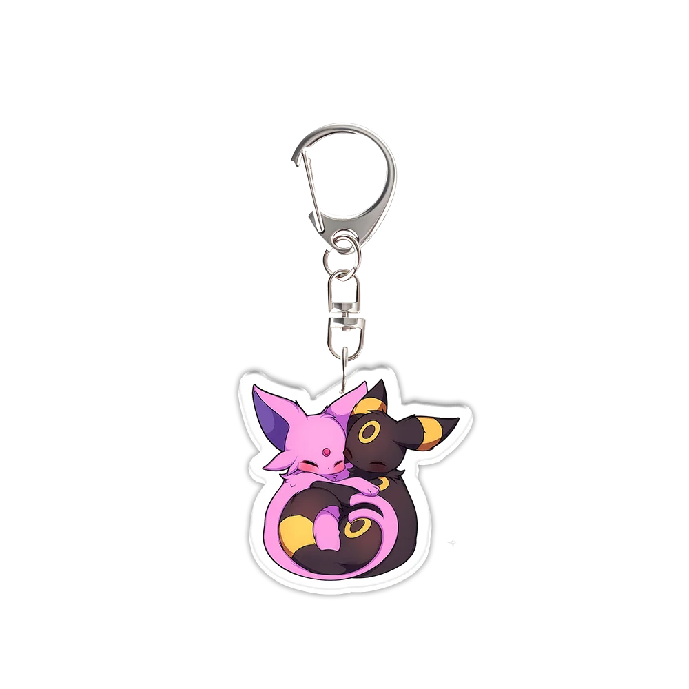 DIY Akrylowy Brelok Personalizowany Gengar Nidoran Nidorina Mew Sylveon Leafeon Glaceon Eevee Rodzina Postaci z Kreskówek Ozdoby Zawieszka do Plecaka