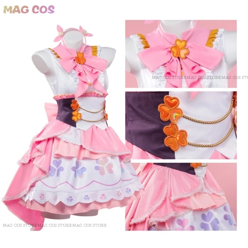 Customized Airi Momoi Airi Cosplay Project Sekai Colorful Stage Cosplay Costume Clothes Lolita Pink Facny Dress Halloween Party