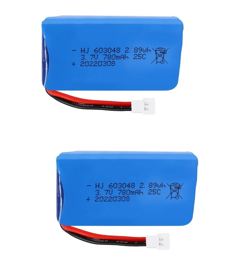 2 stks/partij 3.7 V 780 mAh Batterij 603048    Voor WLtoys V686G Q222 Q222G/XK X250 RC Quadcopter Onderdelen