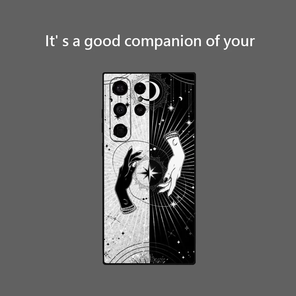 Art C-Celestial H-Hands Art Print Phone Case for Samsung Galaxy S24 Ultra S22 S23 Ultra S21 S20 5G Protective Soft Silicone TPU