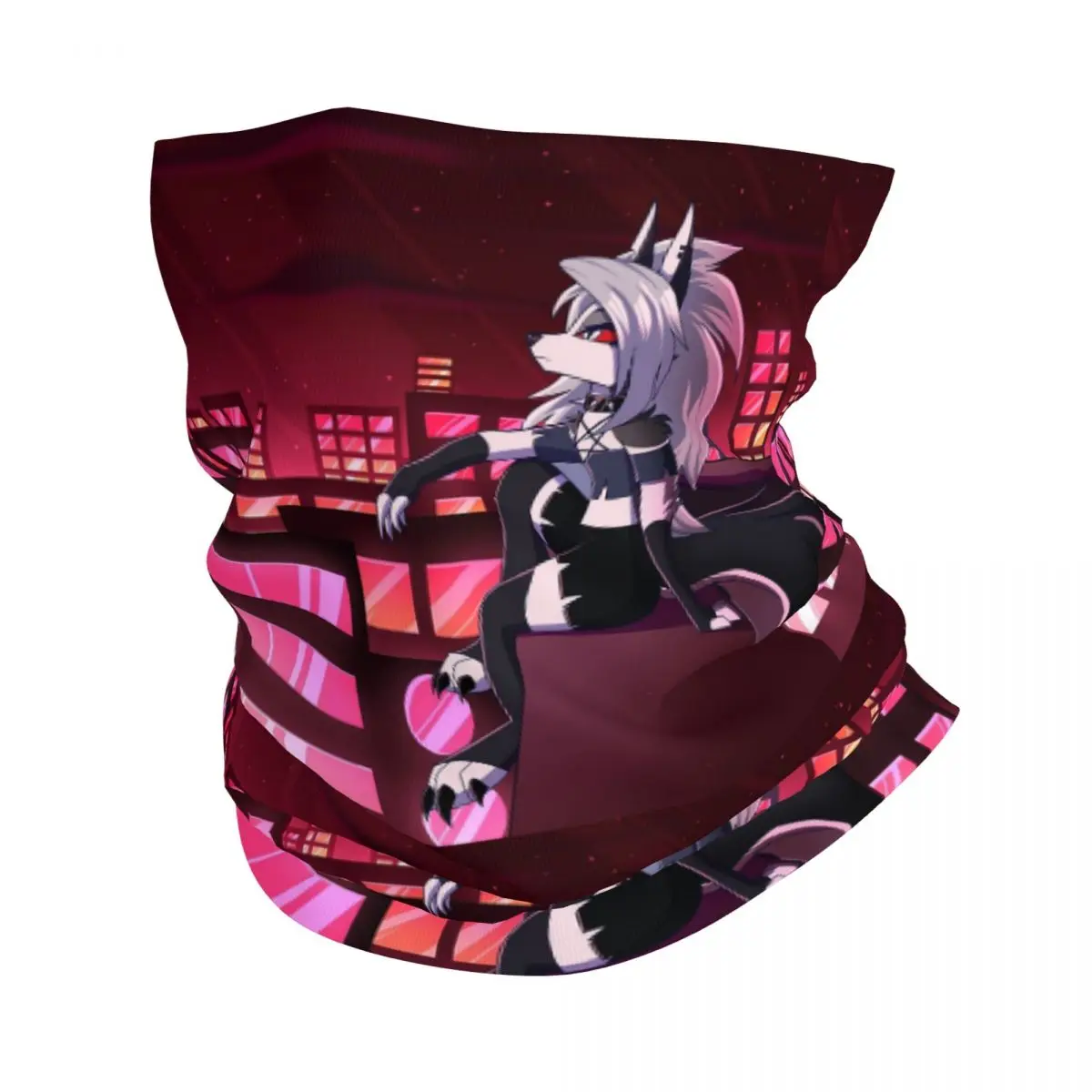 

Kawaii Loona Bandana Neck Cover Printed Helluva Boss Anime Wrap Scarf Multi-use Cycling Scarf Running for Men Women Adult Winter