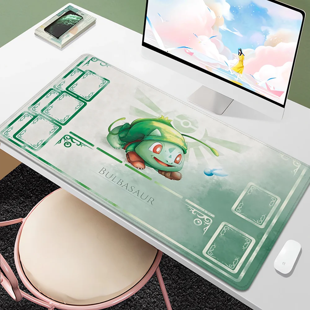 Großes P-Pokemon Mauspad Gamer Kawaii Over Edge Rutschfeste Computermatte Gummi Mausepad Gaming Tastatur Tischpads Schreibtischunterlage Matten