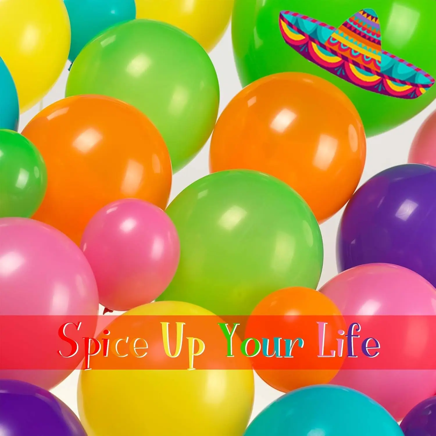 Mexican Carnival Colorful Rainbow Balloon Garland Arch Set 145 Pieces Mexican Independence Theme Holiday Birthday Shower Party Supplies Decoration