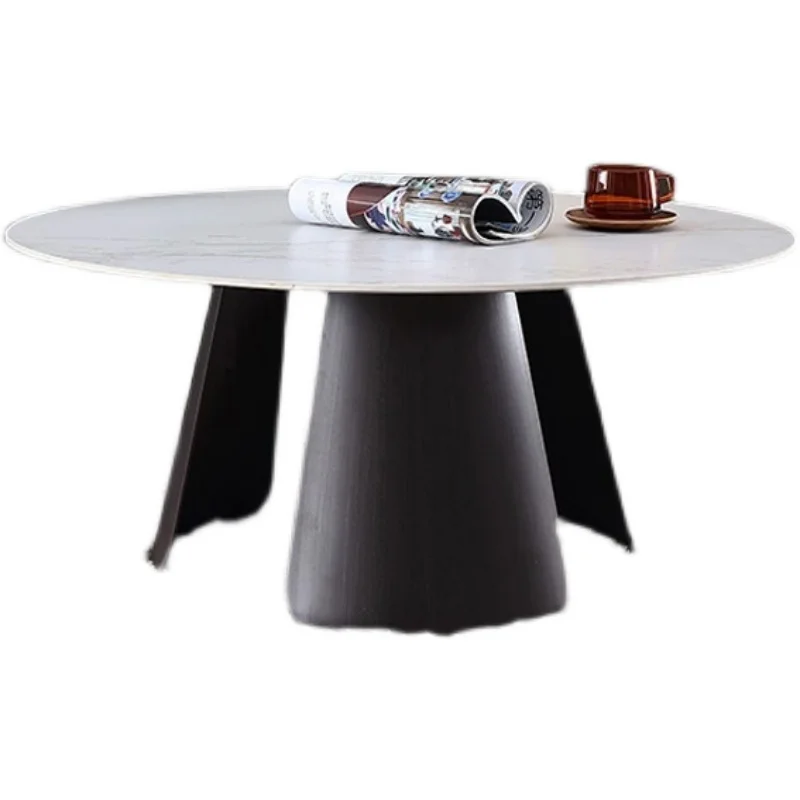 

Marble coffee table bracket base, living room sofa, rock slab, small edges, a few corners, stainless steel table legs,