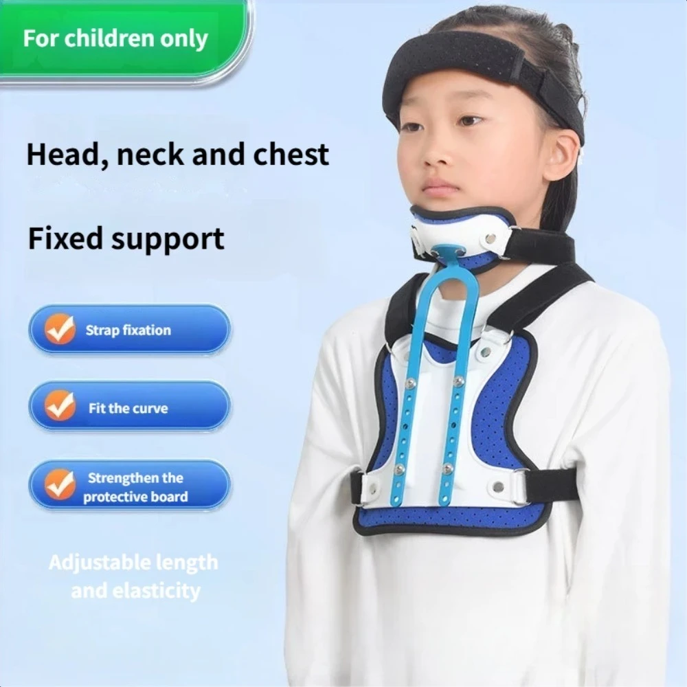Children Neck Chest Support Correction Oblique Cervical Vertebra Spine Injury Protection During Rehabilitation Fixed Head Crutch