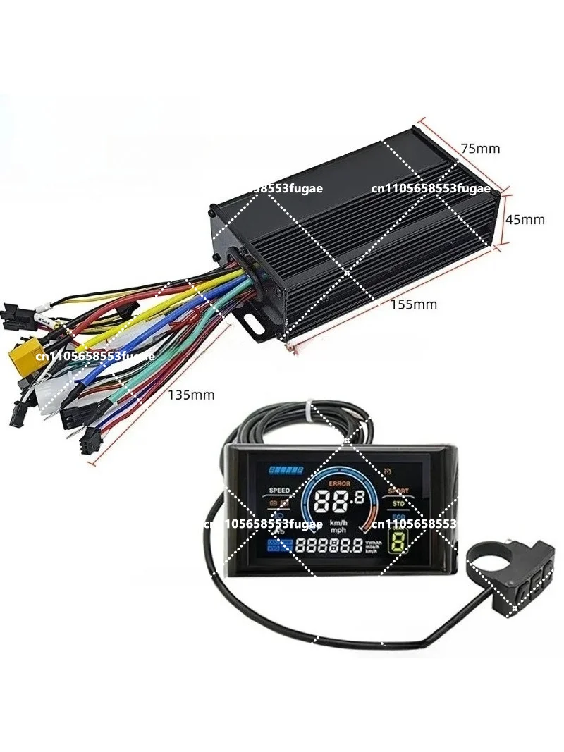 Electric Bicycle Scooter Brushless Motor Sine Wave Controller Kit, 36V60V 30A 1000W1500W with