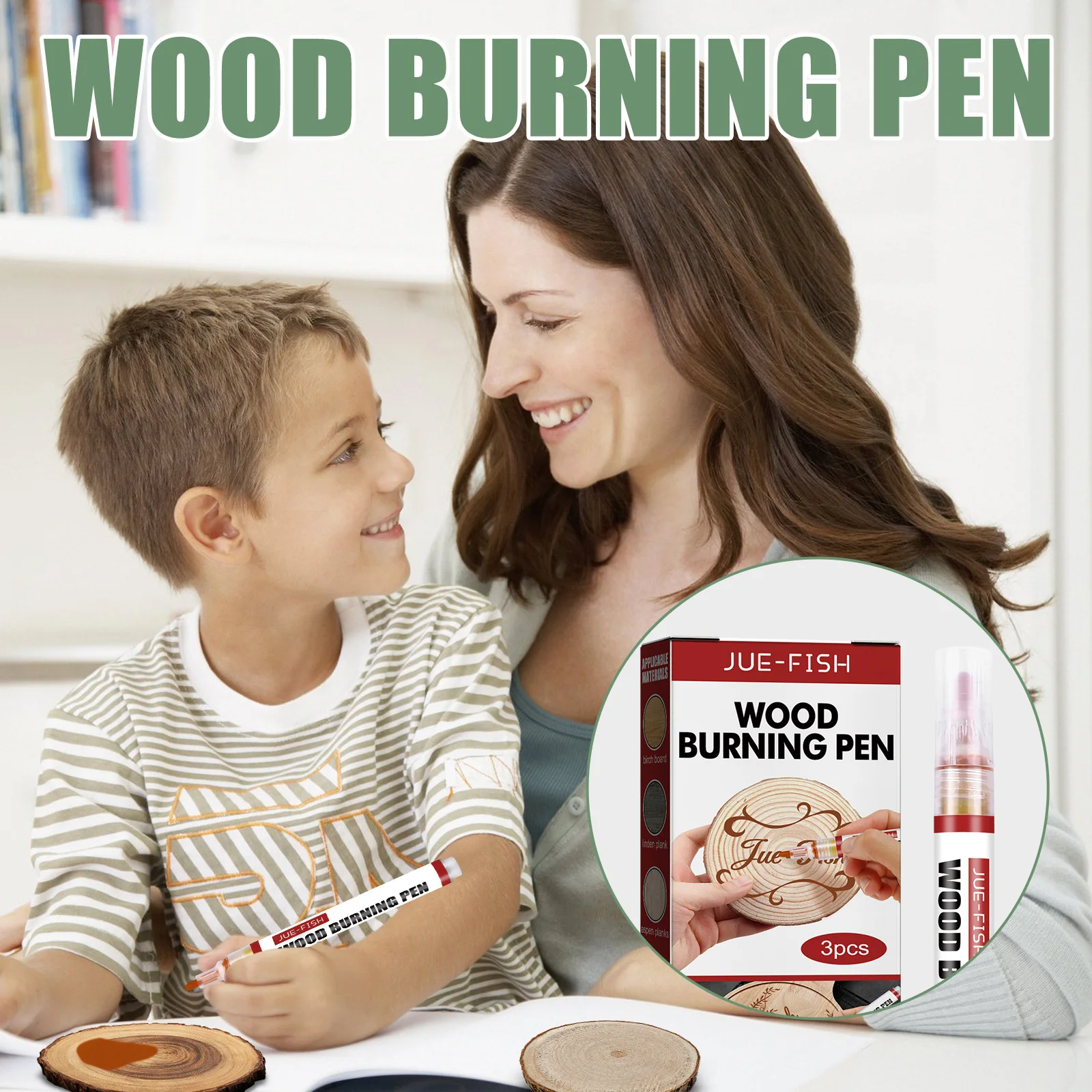 3pcs Chemical Wood-burning Pens Practical Wood Burning Markers Pens Pyrography Caramel Marker for Artists Beginners