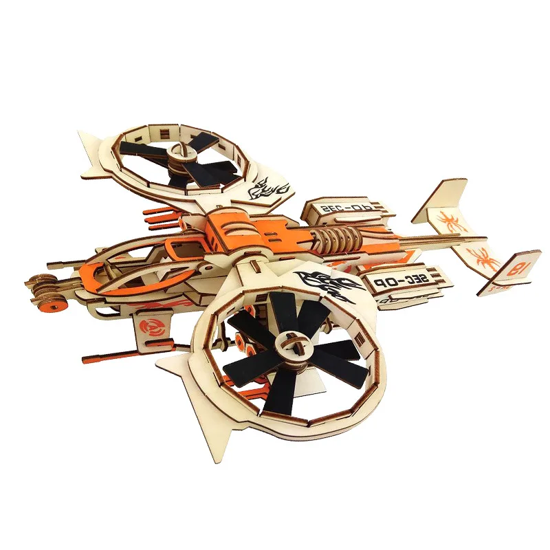 OUZEY 3D 나무 비행기 모델, DIY 항공기 조립 키트, 소년 및 청소년을 위한 현실적인 시뮬레이션 장난감