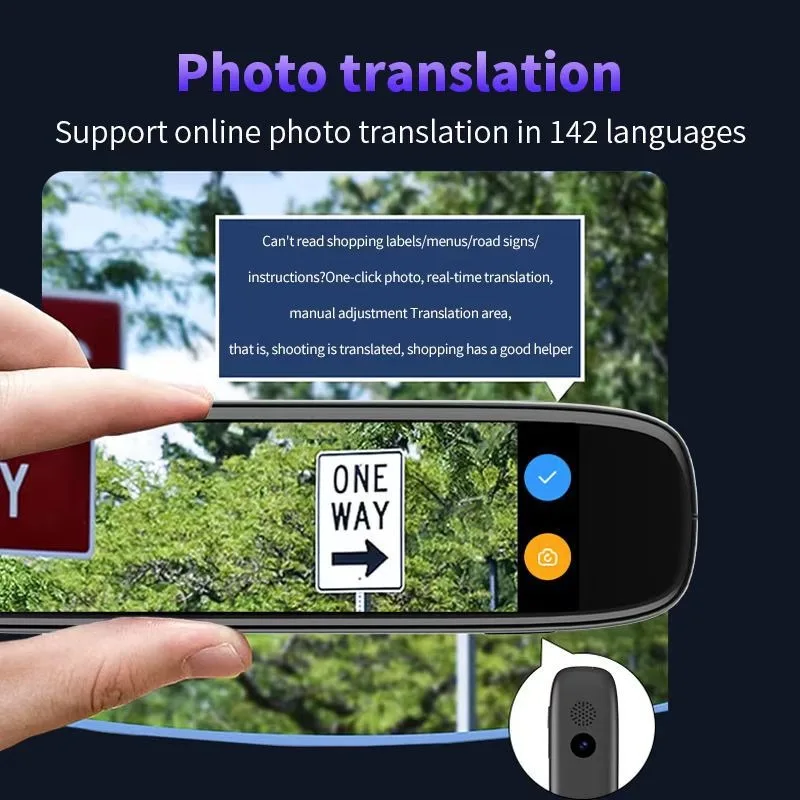 Lápiz de traducción con escáner, versión internacional, para chino, inglés, alemán, francés, japonés y coreano, con traducción de fotos en varios idiomas.