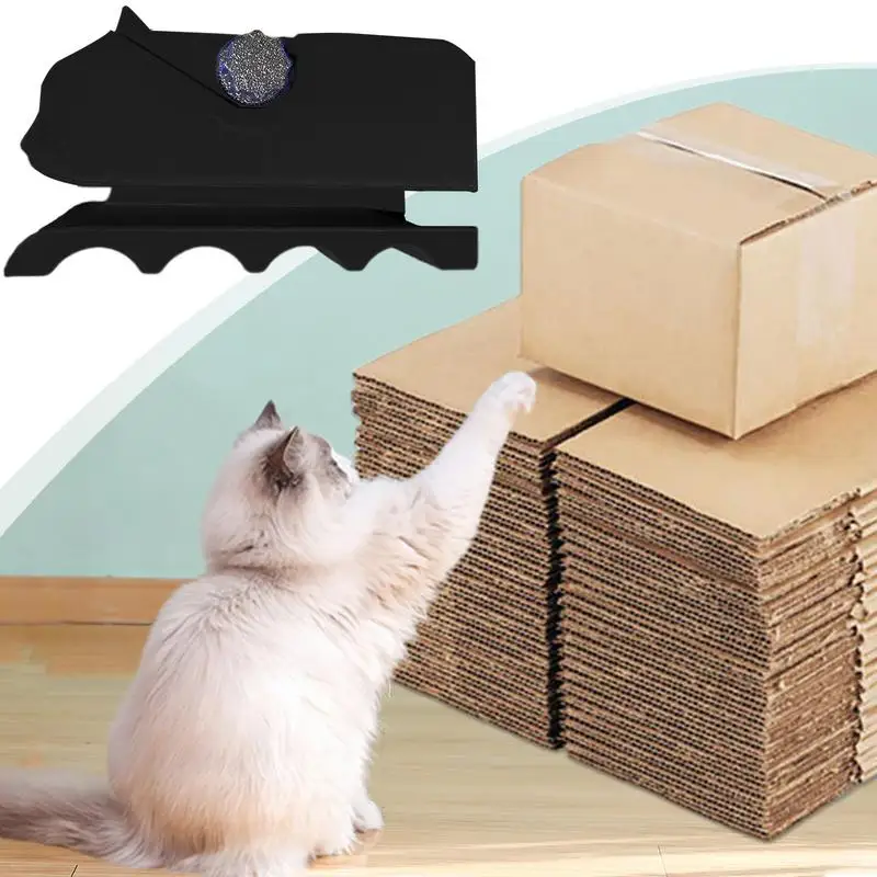 Cortador de cartón para rascadores de gatos, herramienta de reciclaje de cartón portátil en forma de gato, máquina cortadora de cartón para gatos caseros