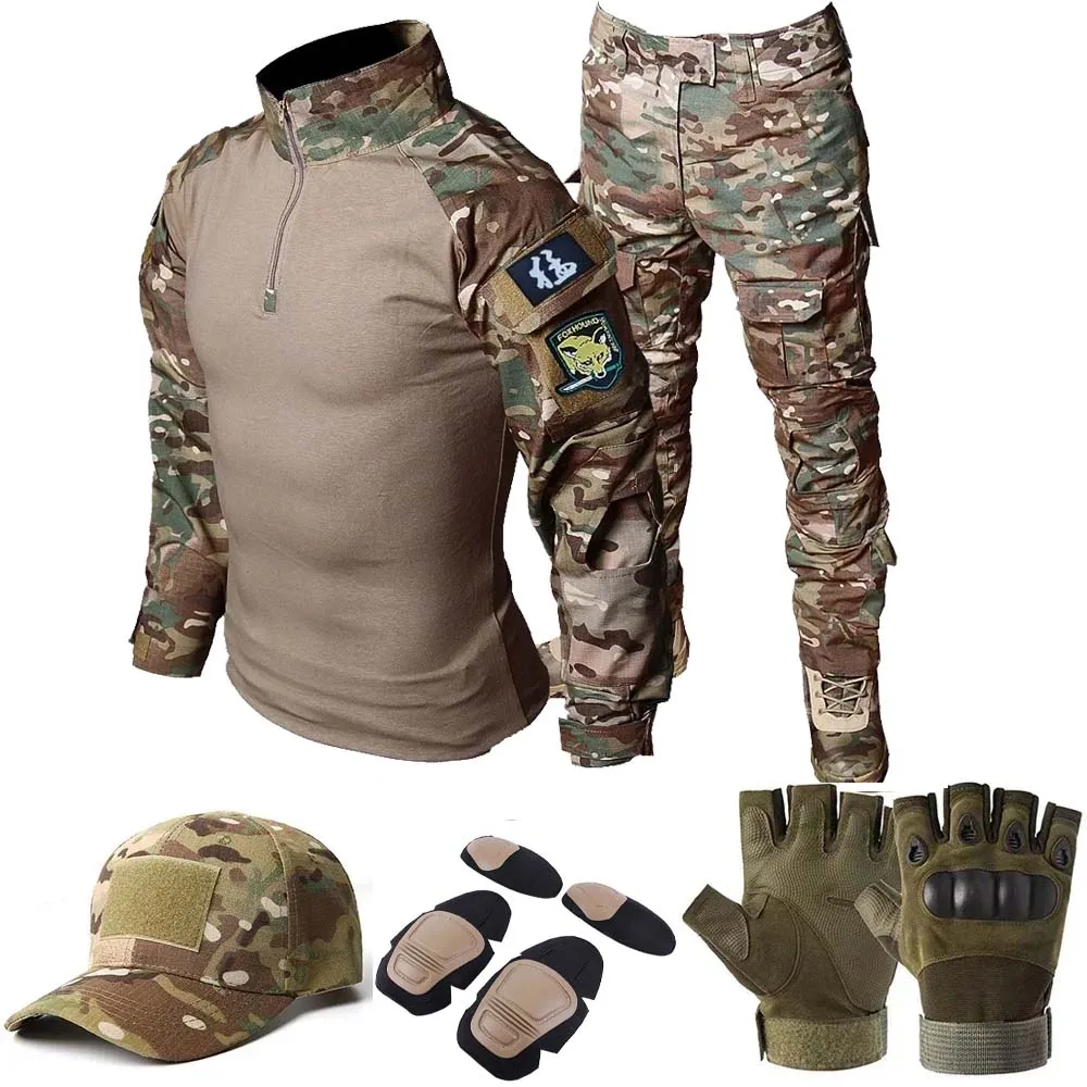 MC Tactical Suits Outdoor Uniform CP US Training Hunting Shirts Cargo Pants Paintball Tactic Army Combat Sets Wear Resistant