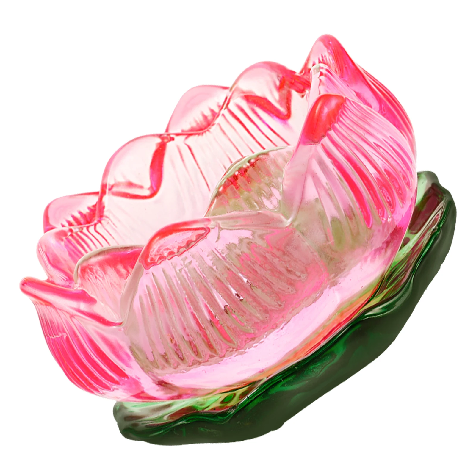 

Colored Glaze Lotus Shape Holder Smooth Surface Decorative Effect Suitable Size Home Decoration Unique