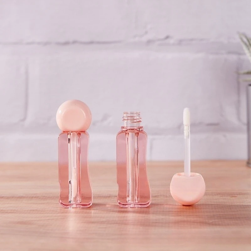 10 Stück 3ml Niedliche Unregelmäßig Geformte Leere Nachfüllbare Lipgloss-Tuben mit Applikator Rosa Lipgloss-Behälter für Lippenöl-Verpackung – Detail 6