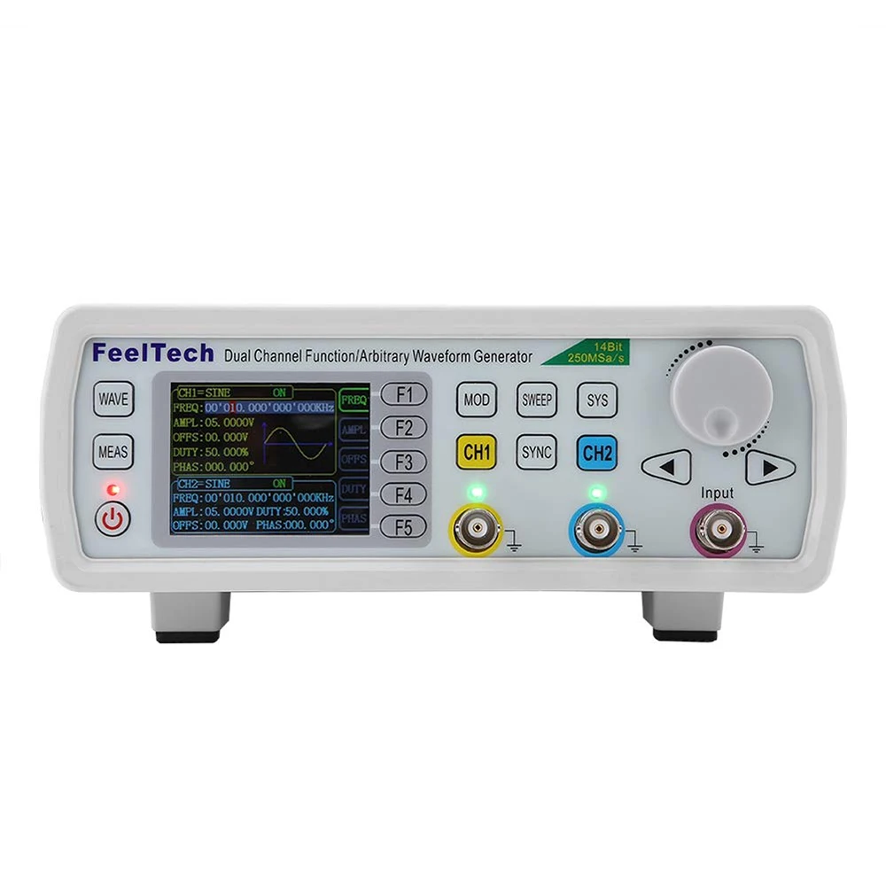 FY6600 15/30/50/60M 2-CH DDS Arbitrary Waveform Function Signal Generator Frequency Meter Signal Source Counter 250MSa/s Sine