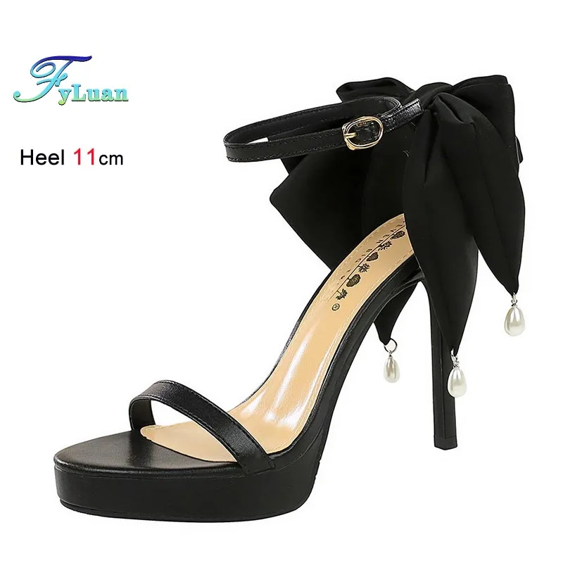 

Сексуальные летние новые стильные черные женские сандалии, модные женские туфли на тонком высоком каблуке 11 см с пряжкой на щиколотке, женские туфли на шпильке для вечеринок