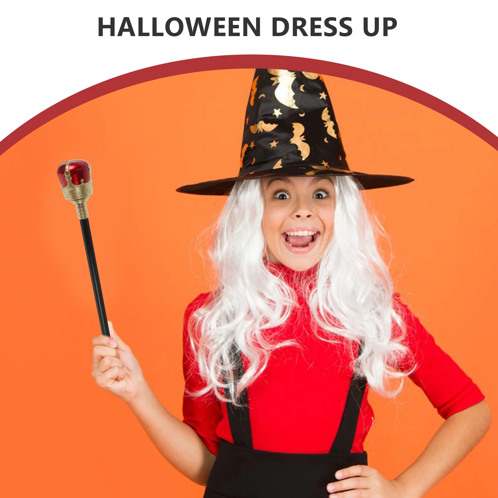Cetro de rey de Halloween para niños, disfraz de juego de rol, accesorio de actuación de fiesta, disfraz de rey cetro, 2 uds.