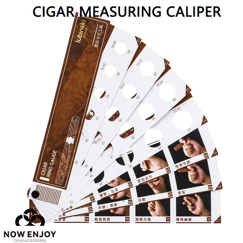 

NOW ENJOY Cigar Size Ruler Cigar Caliper Measurement Lnch Ring Diameter Length Comparison Table Measurement Accessories Tool