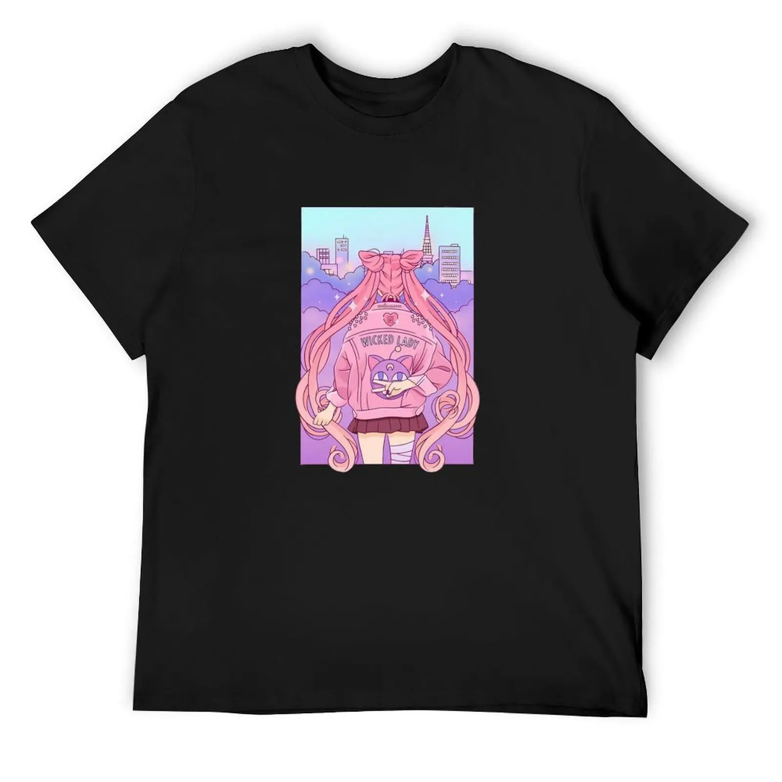 Sailor Moon aesthetic T-Shirt man clothes shirts graphic summer top Funny t-shirt plain white t shirts men