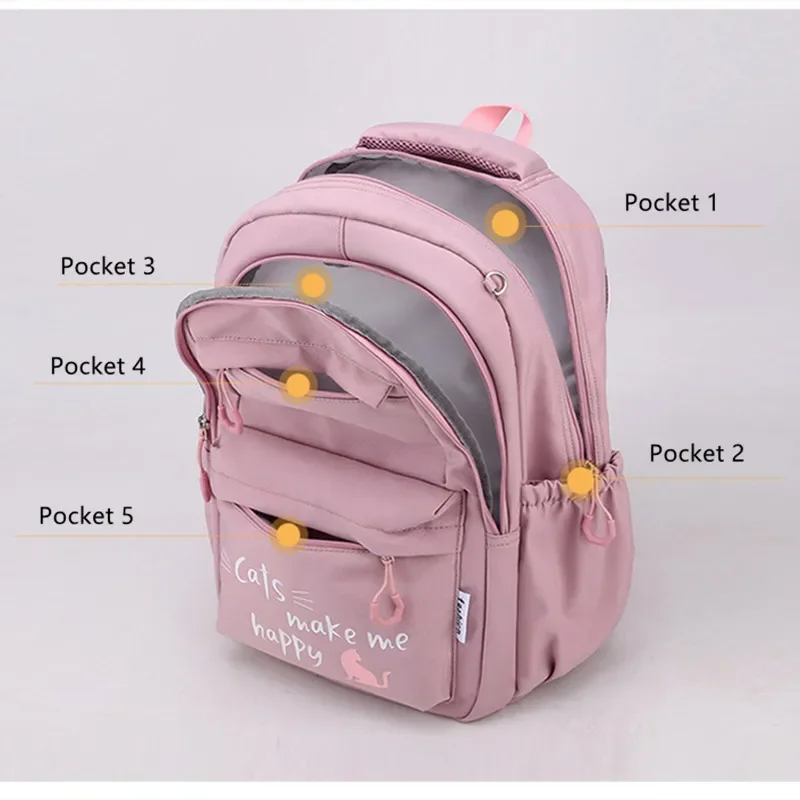 Fengdong Kawaii Schul rucksack für Mädchen süße Schult aschen wasserdichte Bücher tasche Teenager College-Student große Reise Umhängetasche