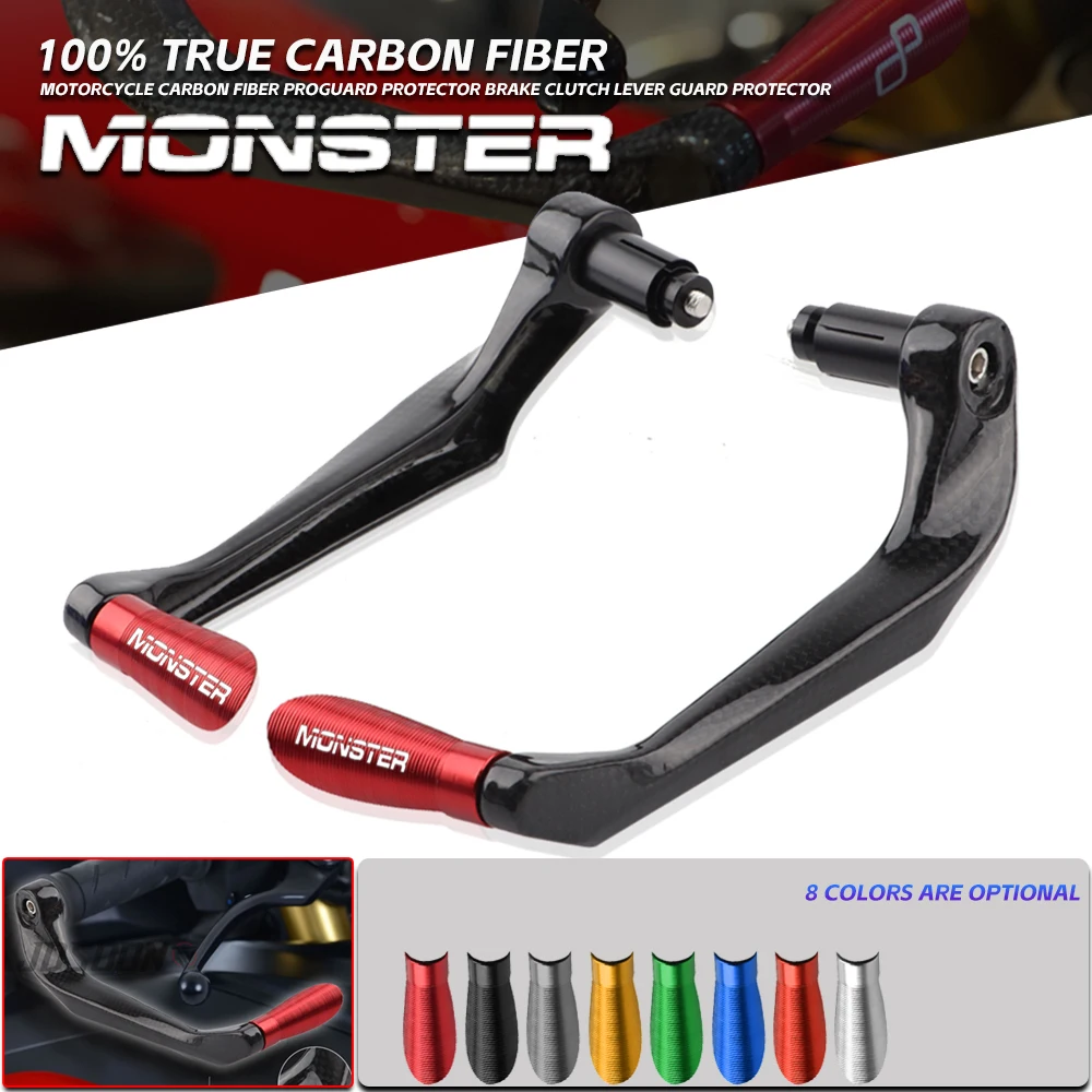 

Universal 7/8" 22mm Real Carbon Fiber Handlebar Brake Clutch Levers Protector Guard For DUCATI Monster 950 937 2021 2022 2023