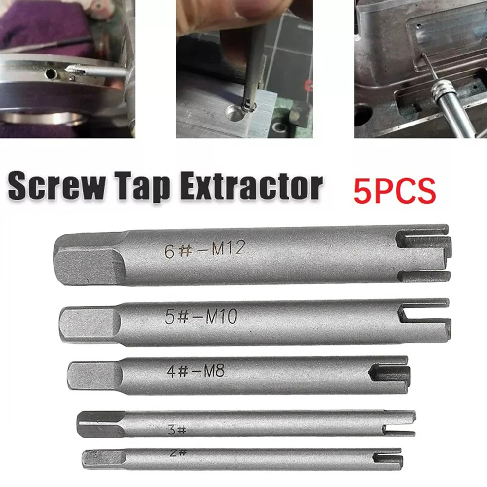 Guía de Extractor de grifo roto, herramientas de extracción de tornillos de alambre fácil, brocas, Kit de Extractor de grifo roto de 3 garras, herramienta de mano, 5 piezas