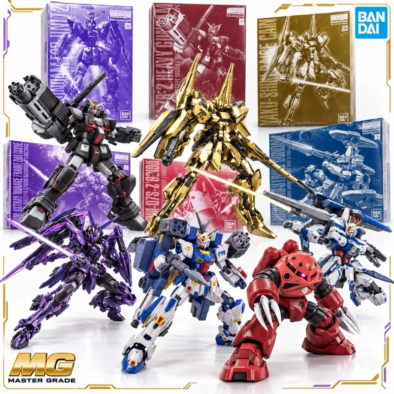 Bandai MG 1/100 F90 Unit 2 Heavy Gundam Hyaku Shiki Raise Cain Mirage Frame GM Command Lightning Strike Action Figures Model Kit