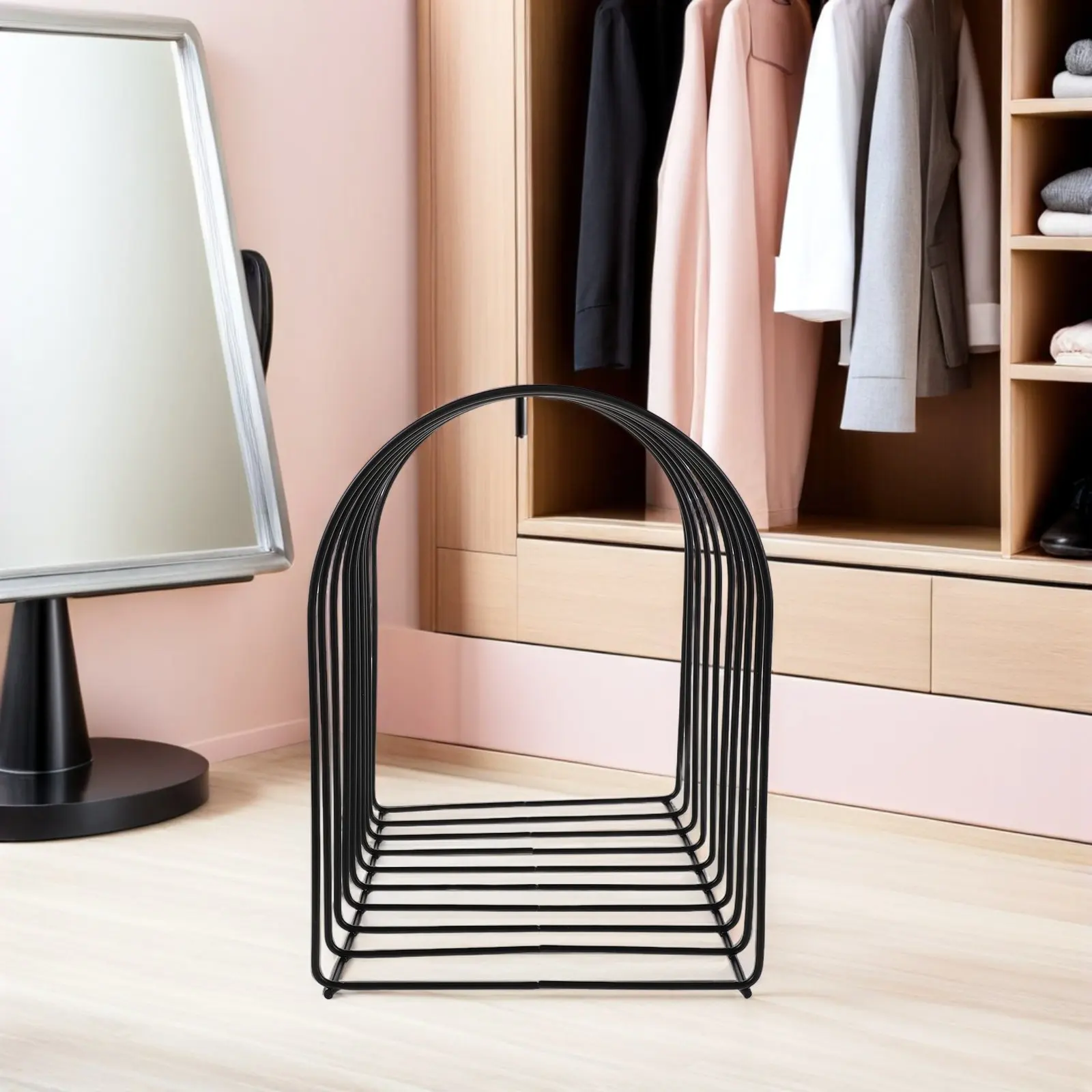 

Knit Cap Stand Iron Beanie Holder Organizer Sturdy Winter Hat Display Rack Countertop Dresser Top Entryway Hat Storage Shelf