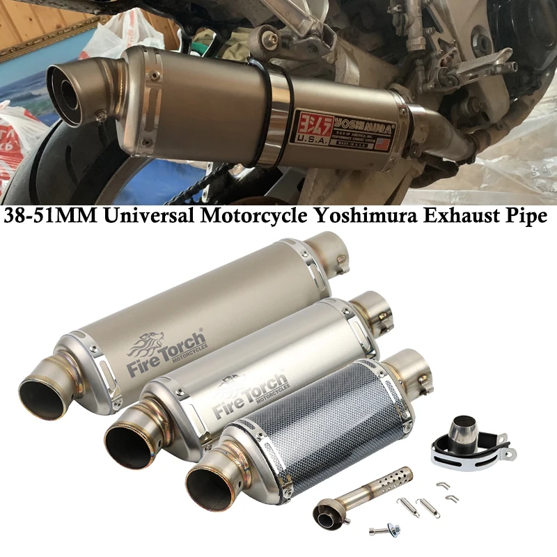 

Universal 38-51mm Motorcycle Motorbike Yoshimura Exhaust Escape Pipe Silencer For KTM ATV Z750 Z800 Z1000 NINJA250 CBR Tenere700
