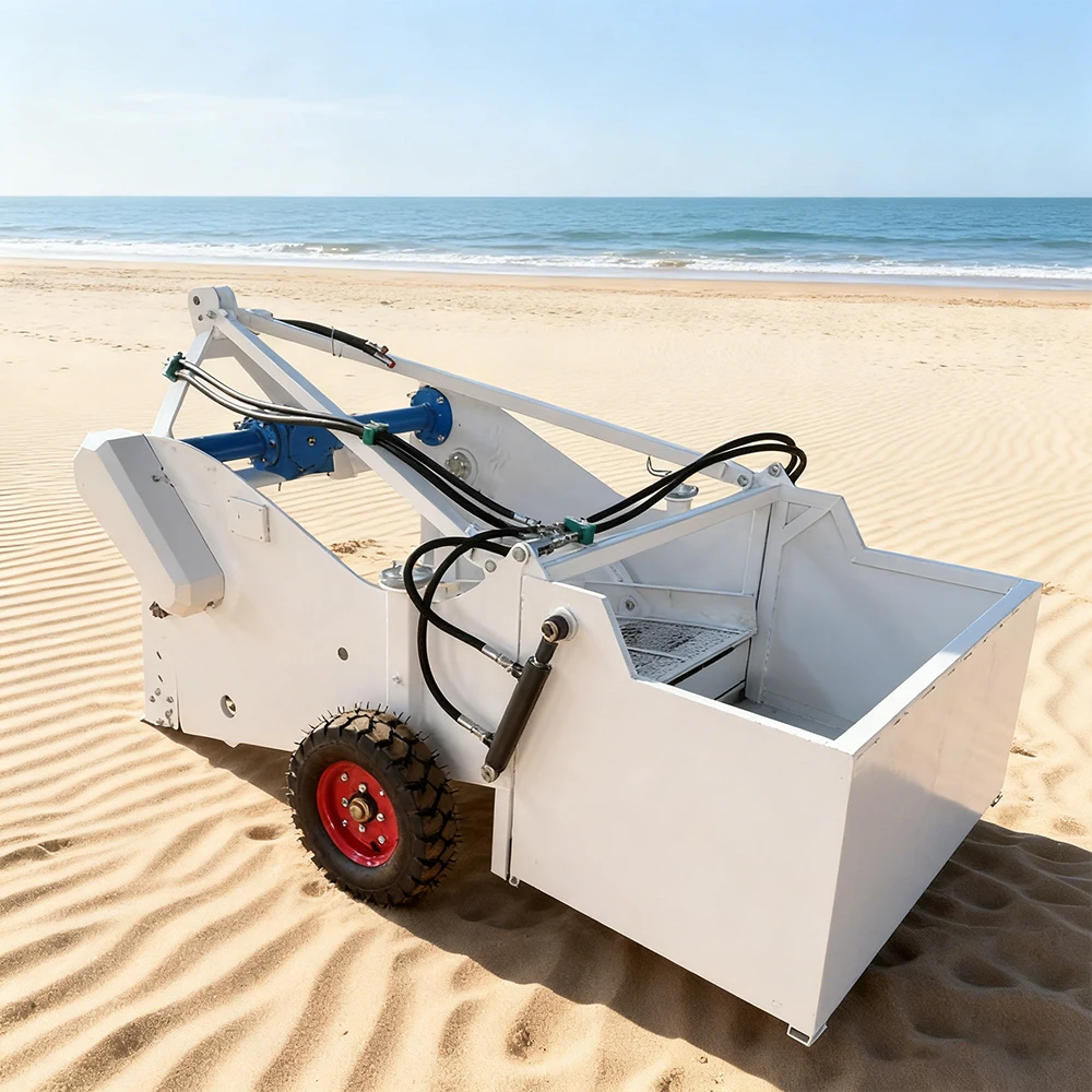 High Quality Diesel Fuel Tractor Mount Beach Cleaner Sand Cleaning Machine Beidou-positioning Sand Loss Rate for Clean Beach