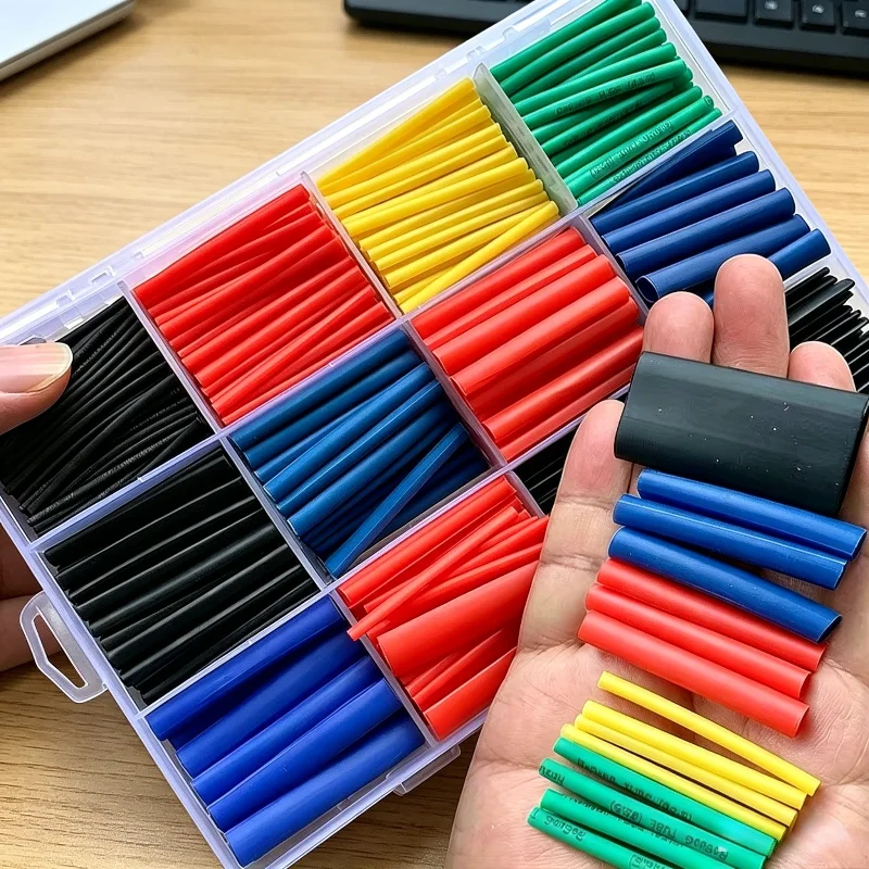 800PCS Insulated Heat Shrink Tubing Colorful Heat Shrinkable Tubing Boxed DIY Kit Heat Shrinkable Waterproof Tubing