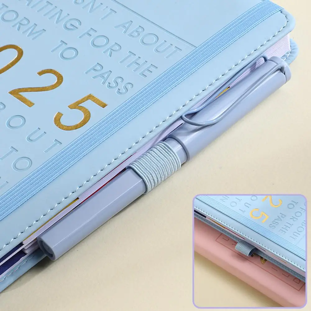 markii Highlighted Holidays Planner 2025 2025 Inspirujący notatnik z terminarzem cytatów z sztucznej skóry w twardej oprawie Miesięczne bloki z przeglądaniem