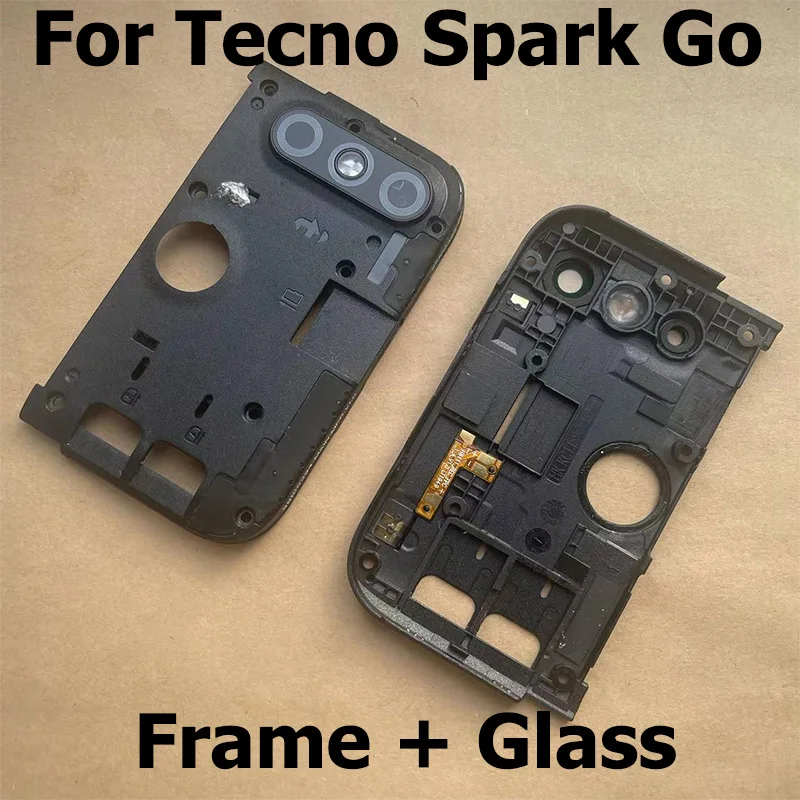 

Rear Main Camera Glass Lens Frame Holder For Tecno Spark Go 2019 Back Camera Glass Lens Cover Replacement KC1