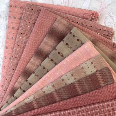 23x33cm 14Piece polychromatic the cheapest Japanese first dye washed fabric stitching dol DIY fabric plaid cotton doll cloth