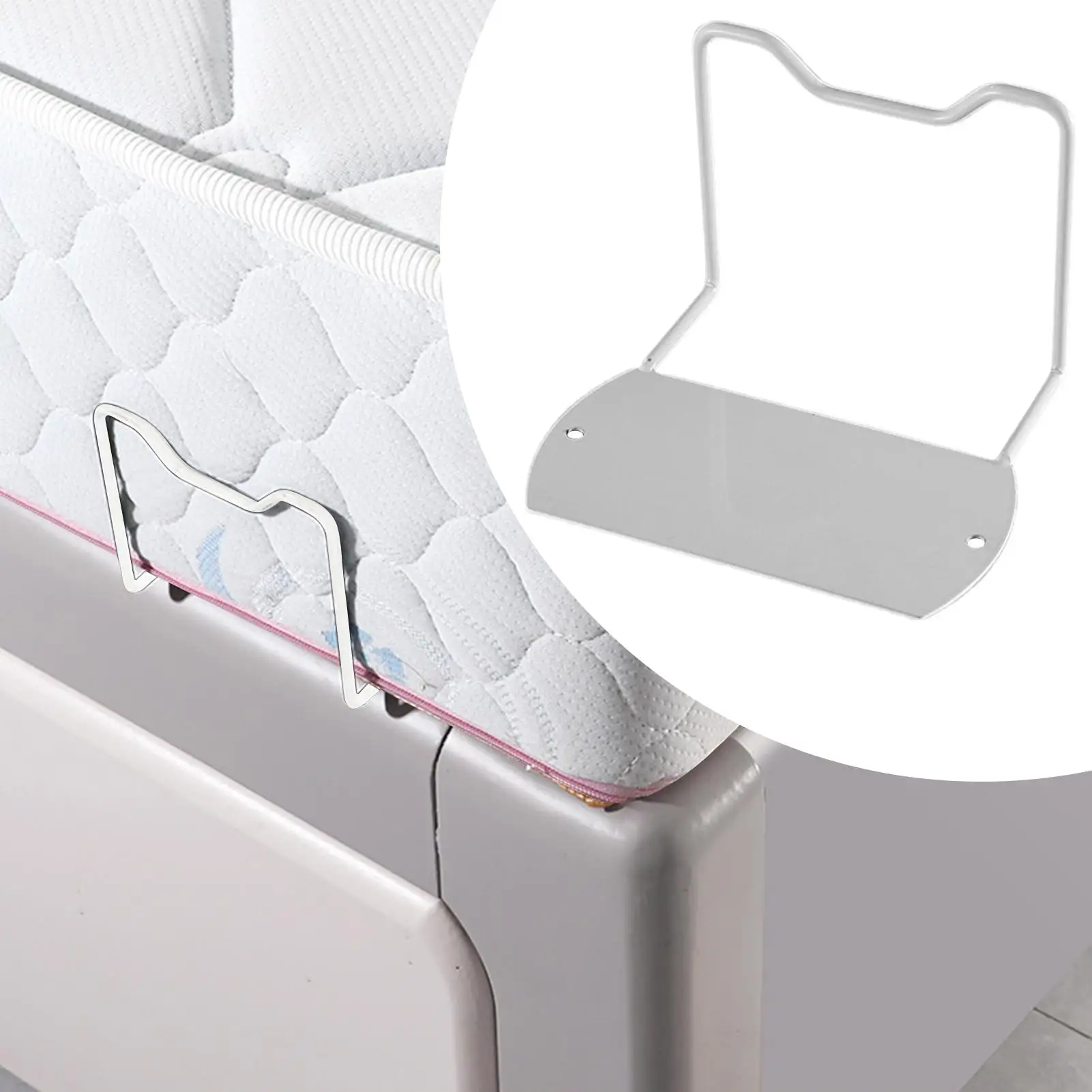 2PCS Anti-Slip Mattress Gripper Metal Bed Frame Stopper & Retainer Bar For Most Beds Mattress Holder To Prevent Sliding Shifting