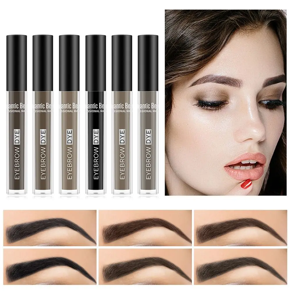 Lasting Stereotypes Dye Eyebrow Creams Fast Drying Sweatproof Eyebrow Dye Waterproof Fadeless Double Headed Eyebrow Brush Women