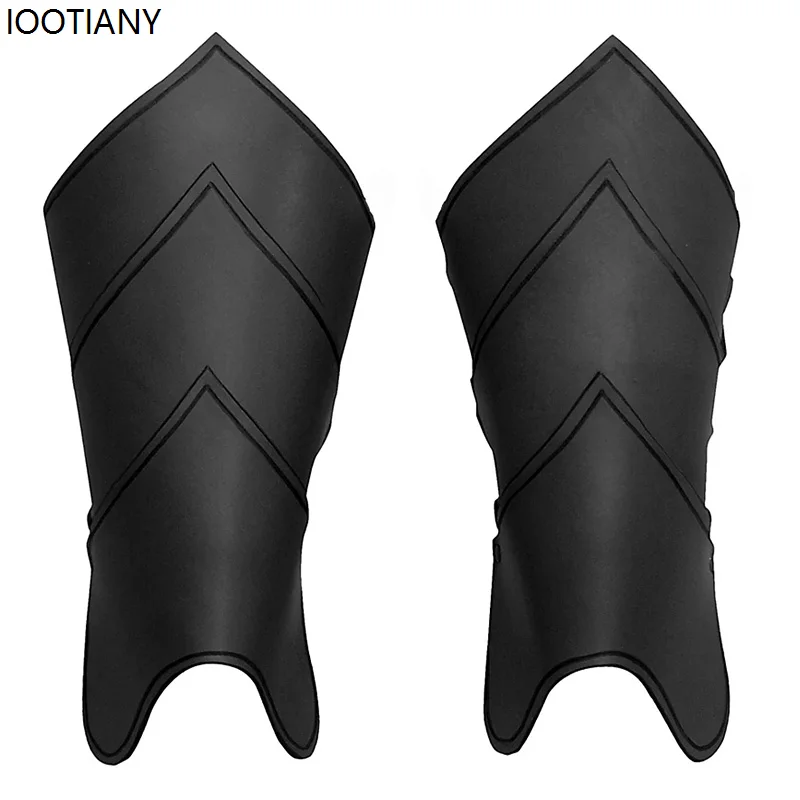 

Halloween Viking Knight Cosplay Costume Medieval Renaissance Warrior Leggings Leather Armors Unisex Shoe Boot Cover Half Chaps