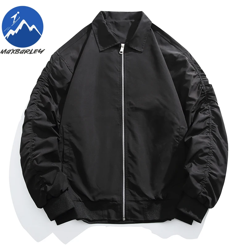 Maxbarley Sequin Jackets Men Street Loose Lapel Baseball Suit Outwear Autumn 2025 Motorcycle Windproof Jacket Normcorers