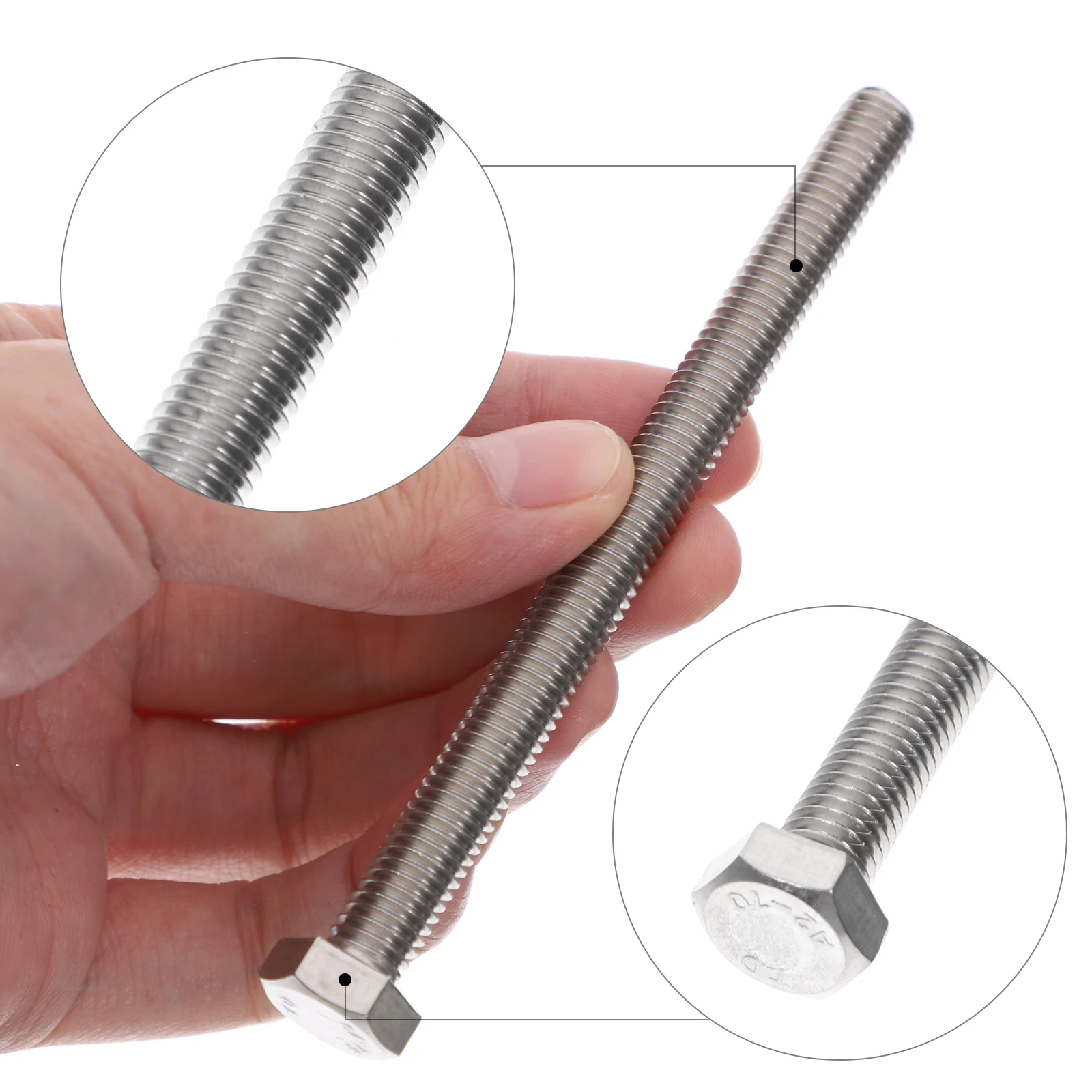 

5 Pcs Bolts Stainless Steel Fully Threaded Furniture Fastener Mounting Screws Corrosion Resistant Hardware