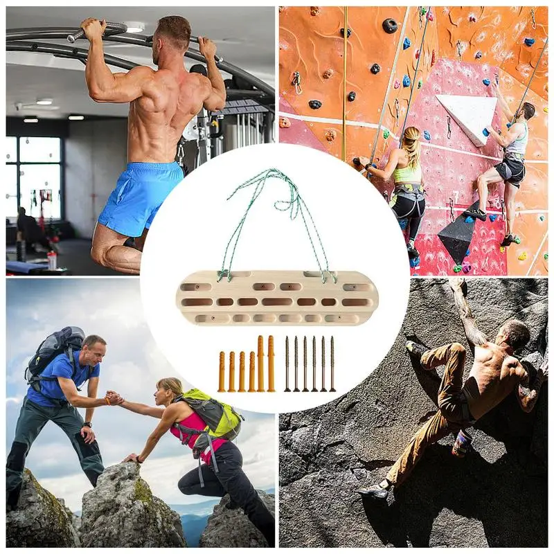 

Climbing Fingerboard Strength Rock Board Portable Pull-Up Rock Building Core Strength, Hangings Practice ﻿