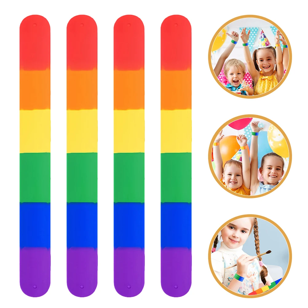 12 Uds. Accesorios pulsera Pop Circle Gel de sílice para niños pulseras de feliz cumpleaños