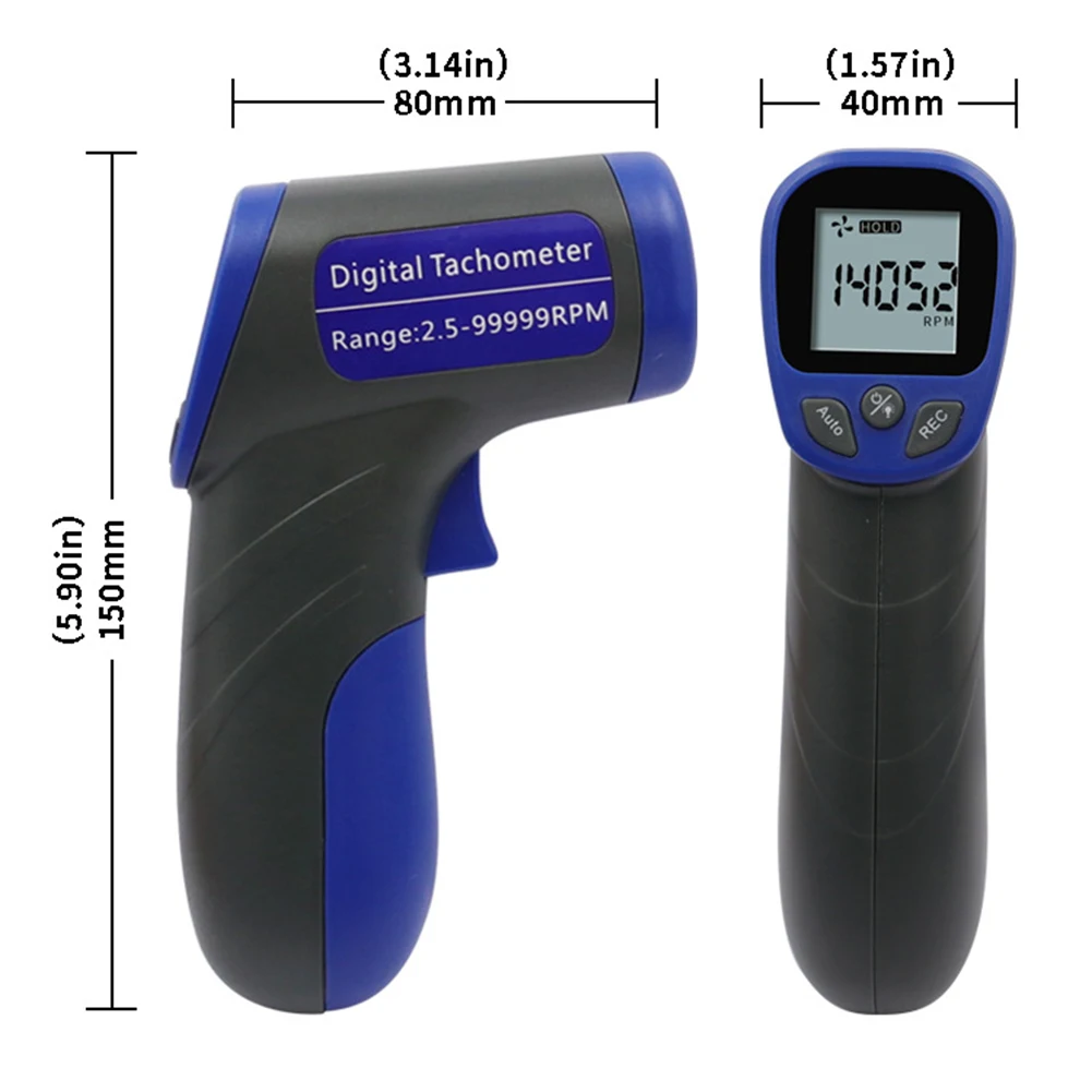 Non Contact Infrared Lasers Tachometer Portable Automatic Speed Test Tool For Fan Industrial