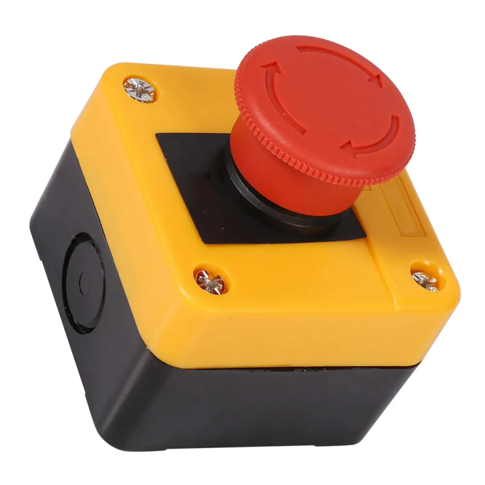 Red ​Emergency Stop Switch With Box 660V Emergency Stop Pushbutton Switch​ Push Button Electrical Equipment Machinery Safety view 4